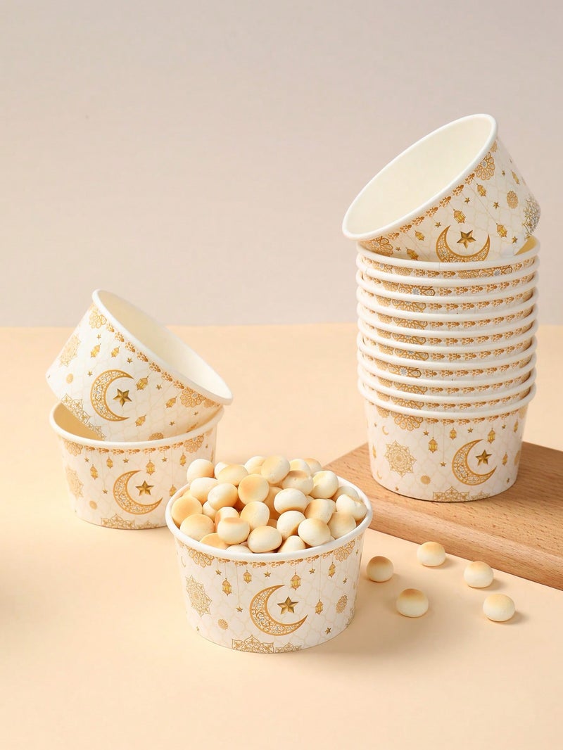 Ramadan Disposable Small Paper Plates – 10 PCS Snack & Dessert Plates for Ramadan - Image 2